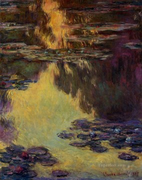  Lilies Painting - Water Lilies XIV Claude Monet Impressionism Flowers